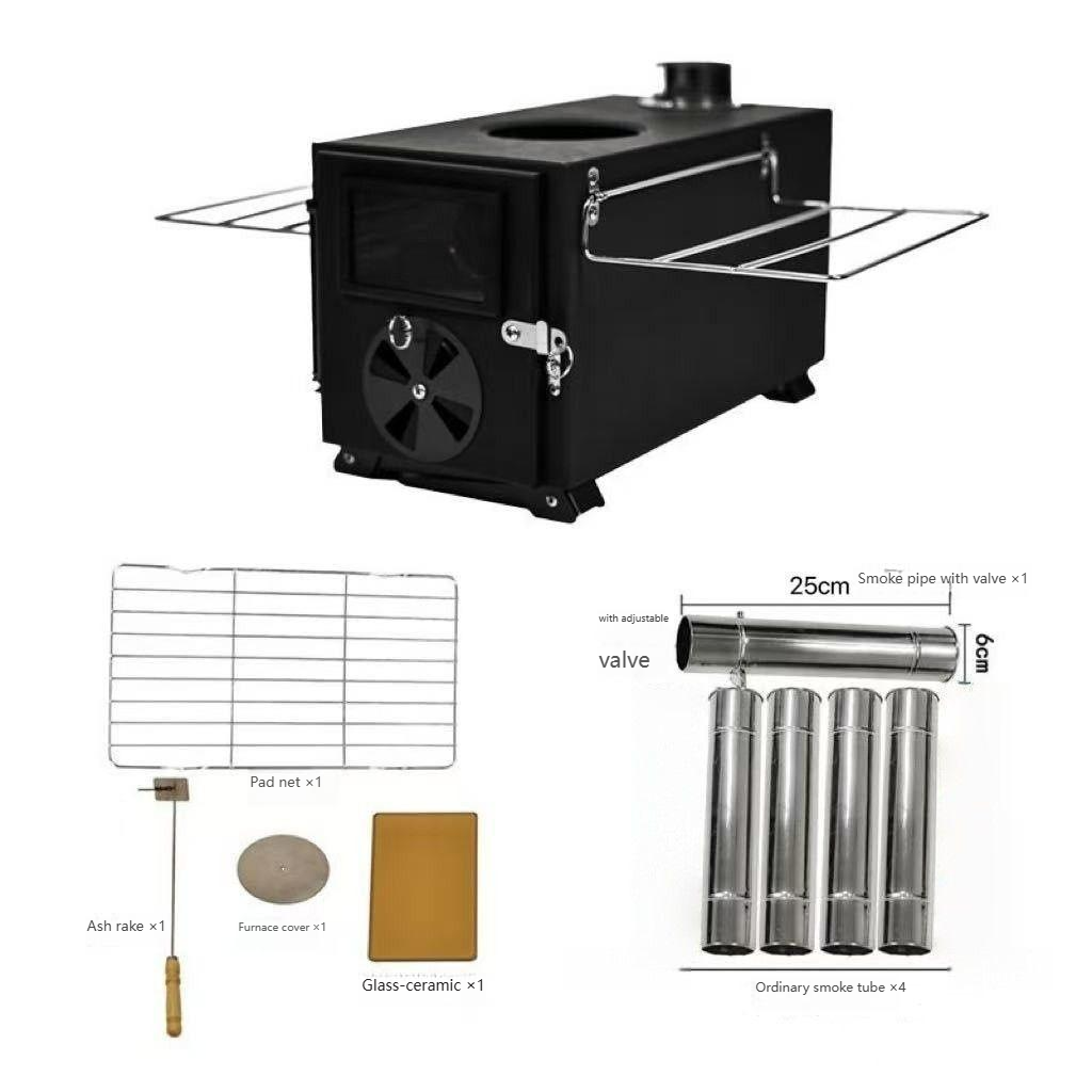 Camping With Cooking - 2026new Camping Carbon Steel Wood-Burning Stove