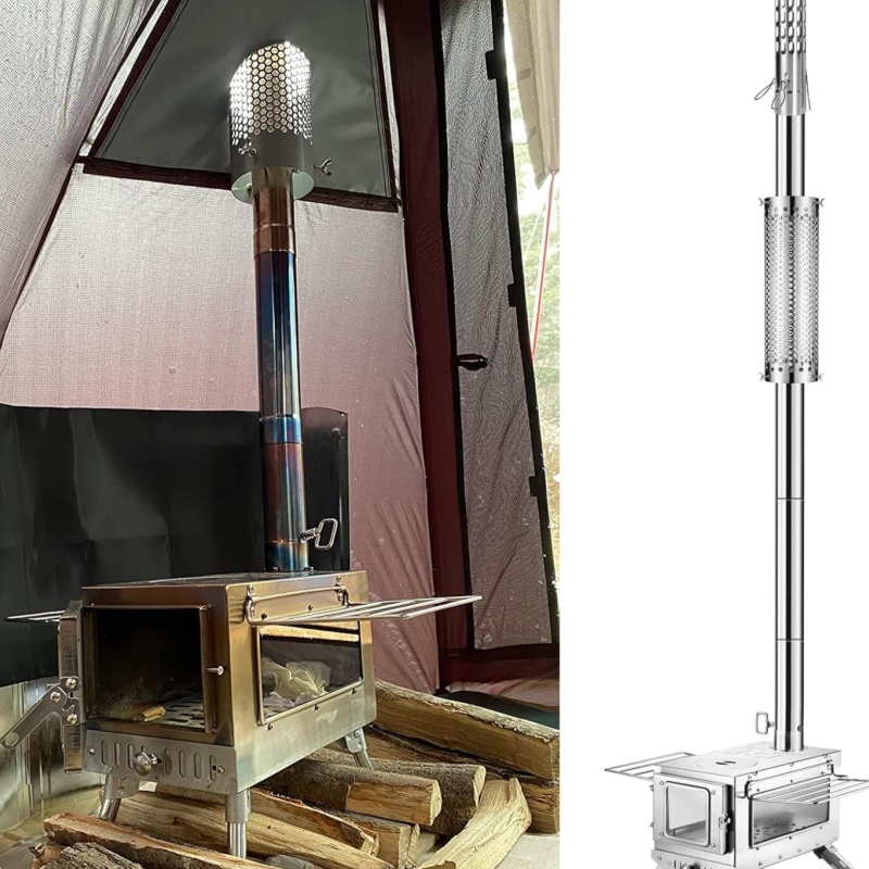 Camping Stove Pipe Stainless S - Camping Cooking Wood Stove 评论和价格