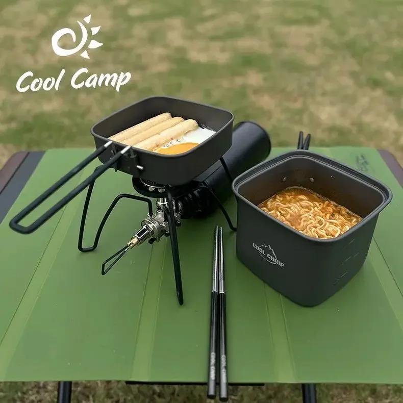 Outdoor Camping Square Pot Fol - Camping Cooking Frying Pan 评论和价格