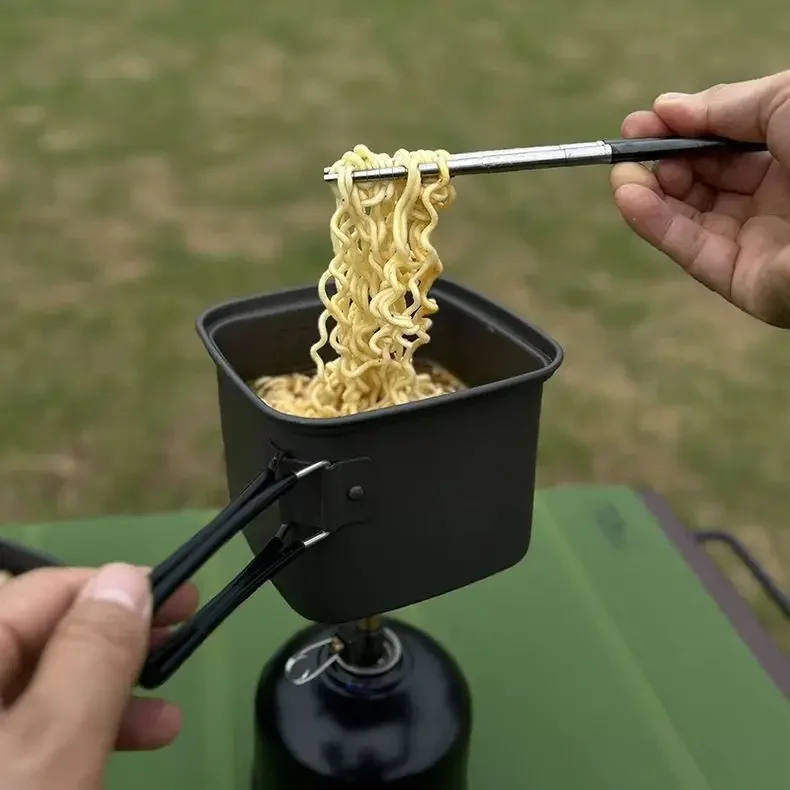 Outdoor Camping Square Pot Fol - Camping Cooking Frying Pan 评论和价格