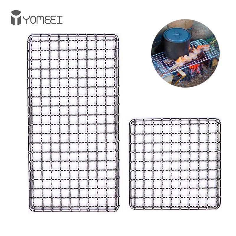 YOMEEI 2Pcs Stainless Steel BB - Camping Cooking Mat 评论和价格