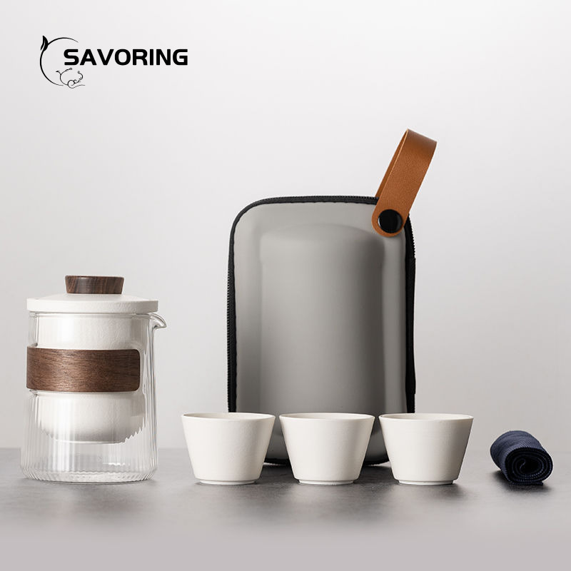 Simple Chinese Ceramic Tea Set - Camping Cooking Utilities 评论和价格