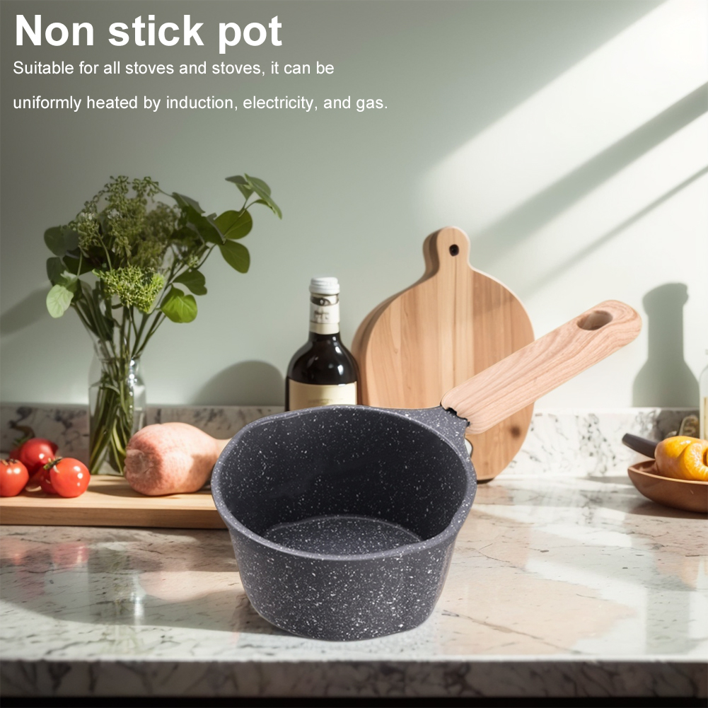 Mini Boiling Pan Wooden Handle - Camping Cooking Frying Pan 评论和价格