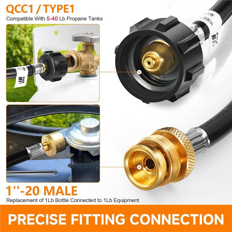 QCC Propane Tanks Adapter Hose - Camping Cooking Propane 评论和价格
