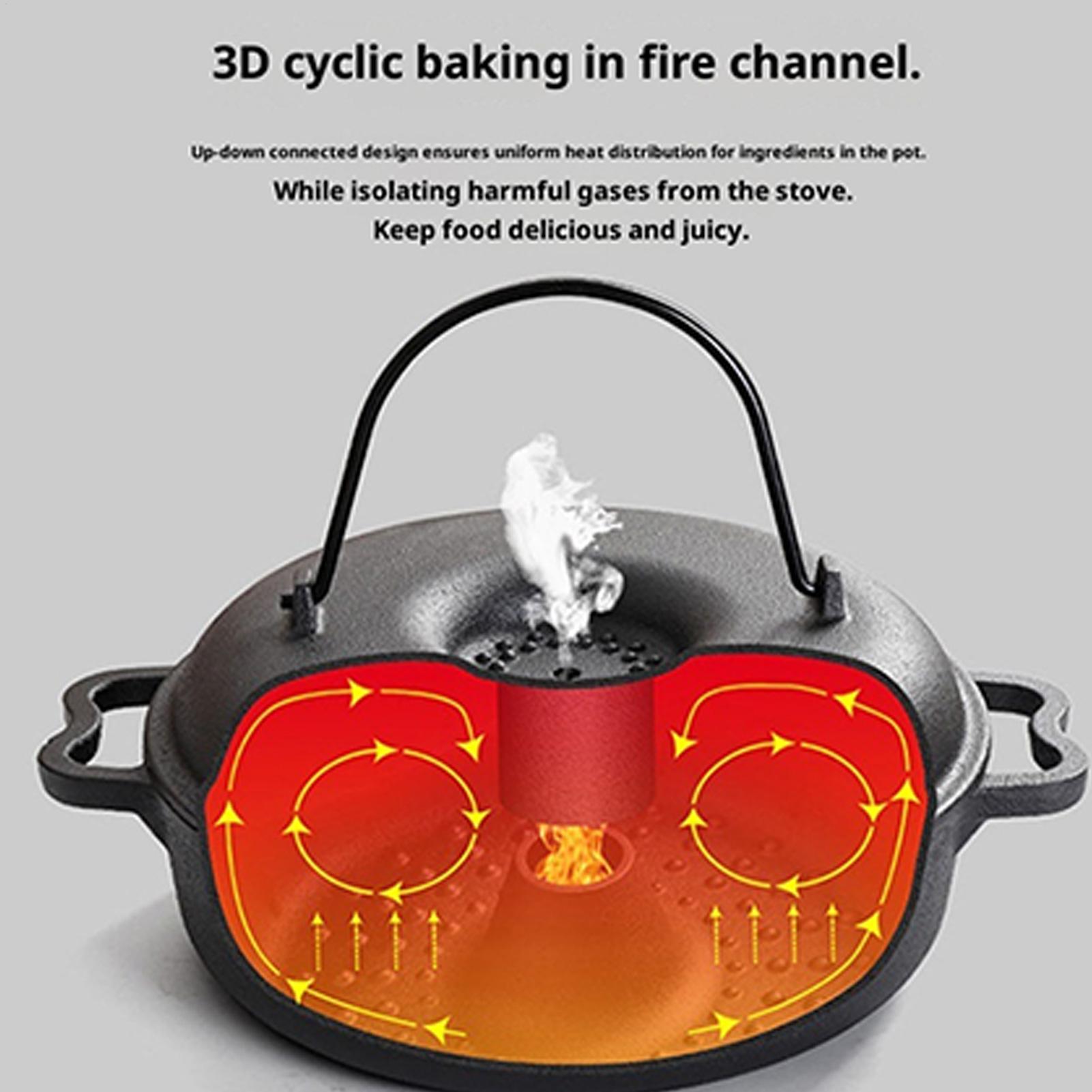 Cauldron Pot for Cooking Non-S - Camping Cooking Cast Iron 评论和价格