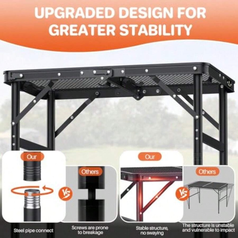 Portable Folding Camping Table - Camping With Cooking 评论和价格