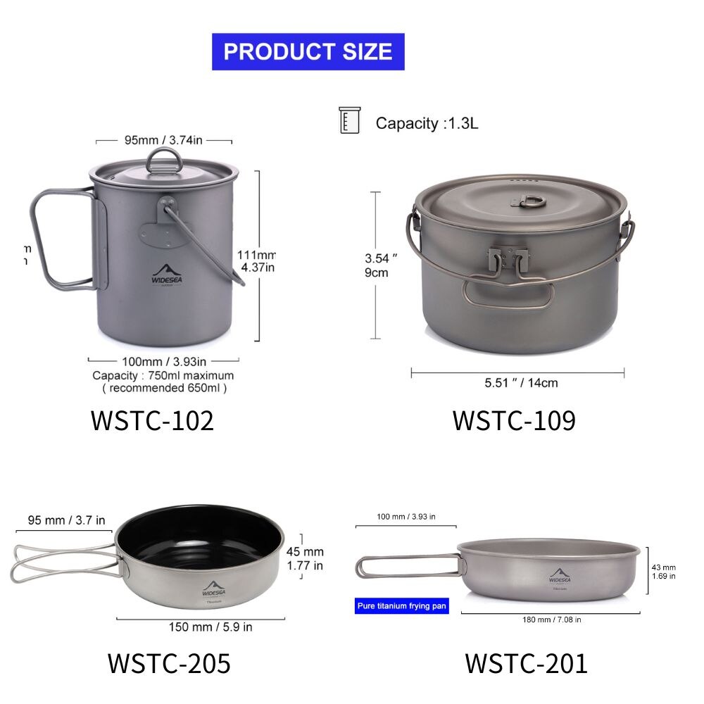 Widesea Camping Tableware Tita - Camping Cooking Frying Pan 评论和价格