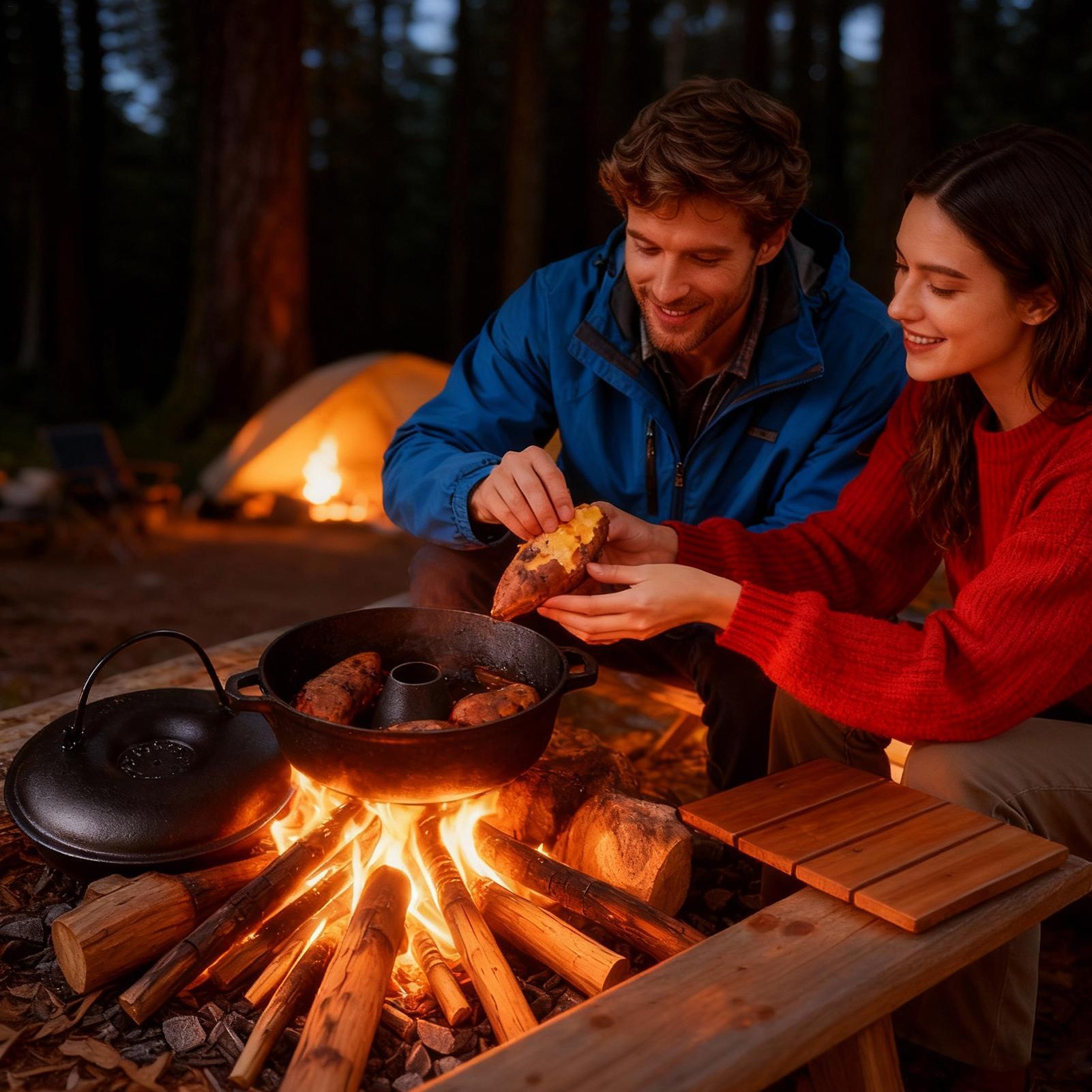 Cast Iron Cauldron For Cooking - Camping Cooking Cast Iron 评论和价格