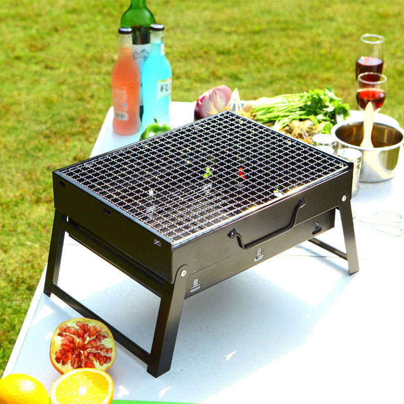Portable Grill BBQ Charcoal Gr - Camping Cooking Roll 评论和价格