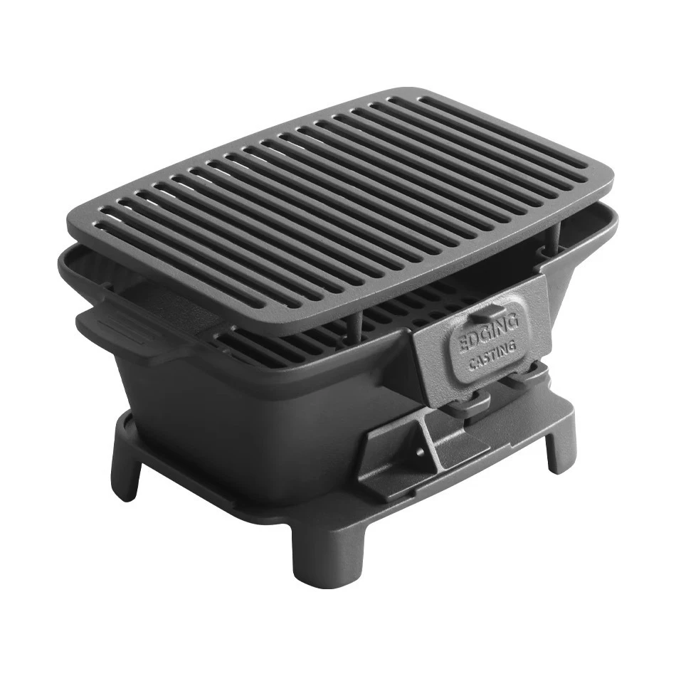 Uncoated barbecue charcoal sto - Camping Cooking Cast Iron 评论和价格