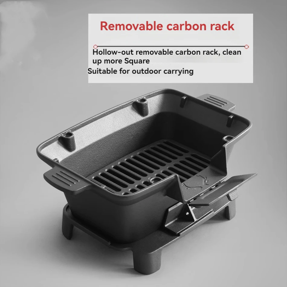 Uncoated barbecue charcoal sto - Camping Cooking Cast Iron 评论和价格