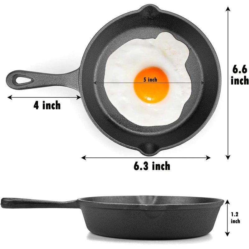 6 Inch Cast Iron Skillet, Fryi - Camping Cooking Cast Iron 评论和价格
