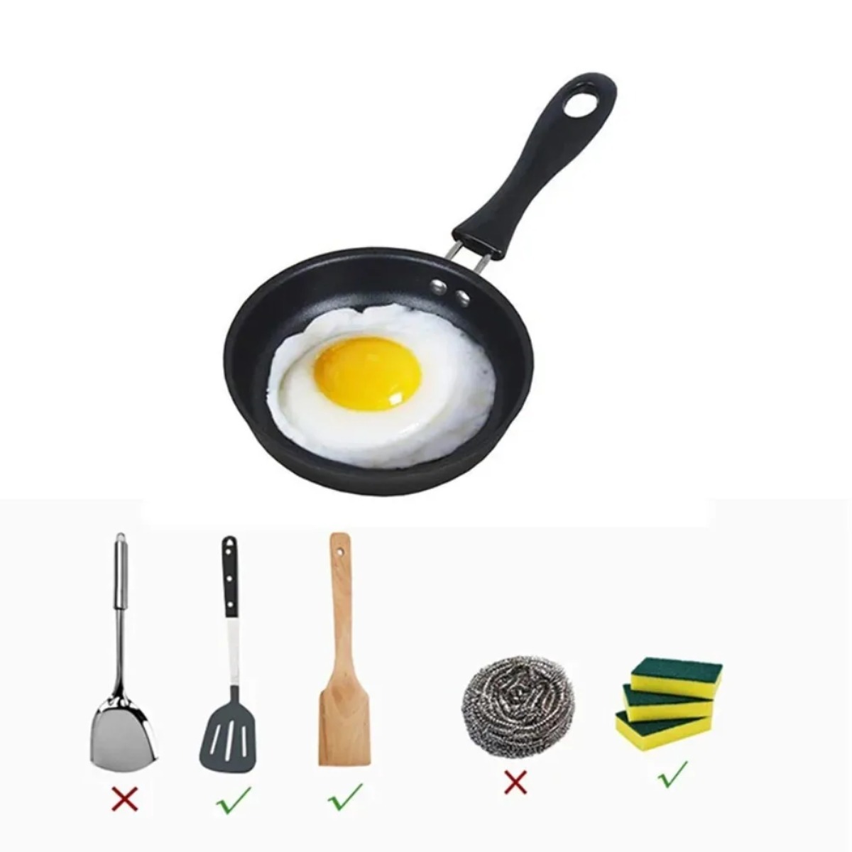 Mini Frying Pan with Handle Po - Camping Cooking Cast Iron 评论和价格