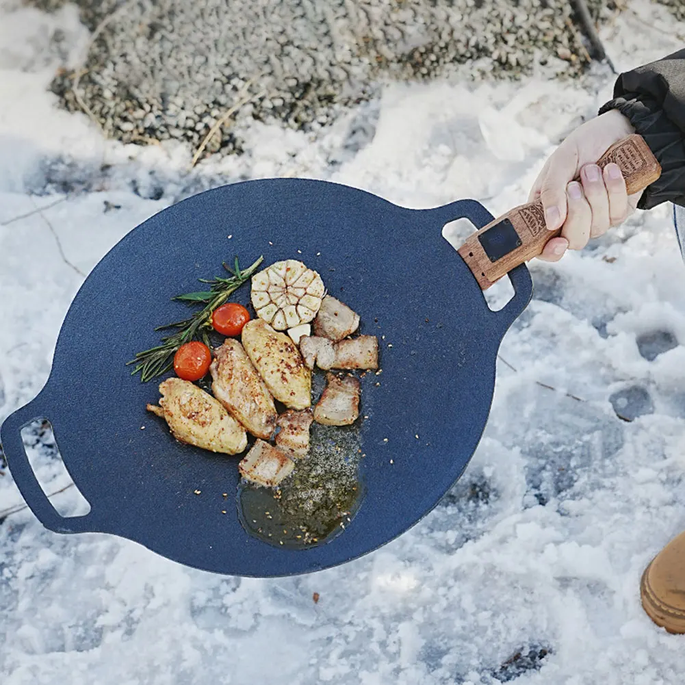 Outdoor Natural Wood Grill Pan - Camping Cooking Utilities 评论和价格