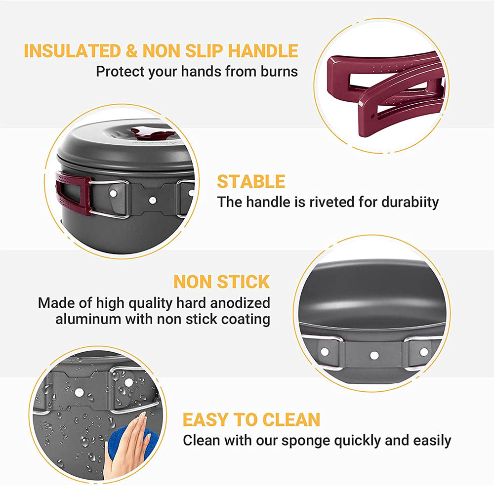 Outdoor cooking 3-4 person pic - Camping Cooking Frying Pan 评论和价格