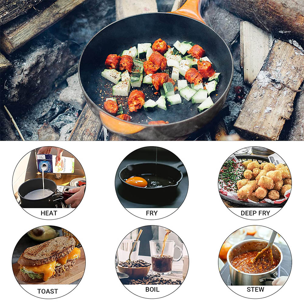 Outdoor cooking 3-4 person pic - Camping Cooking Frying Pan 评论和价格