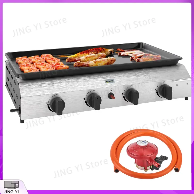 Gas Grill BBQ Grill with Non-S - Camping Cooking Roll 评论和价格