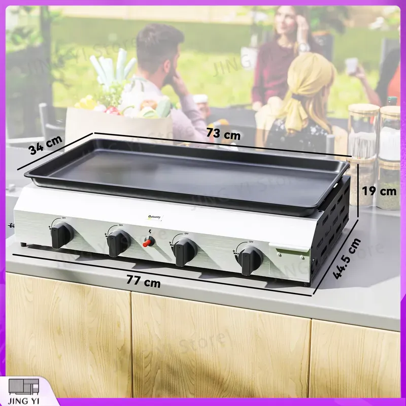 Gas Grill BBQ Grill with Non-S - Camping Cooking Roll 评论和价格