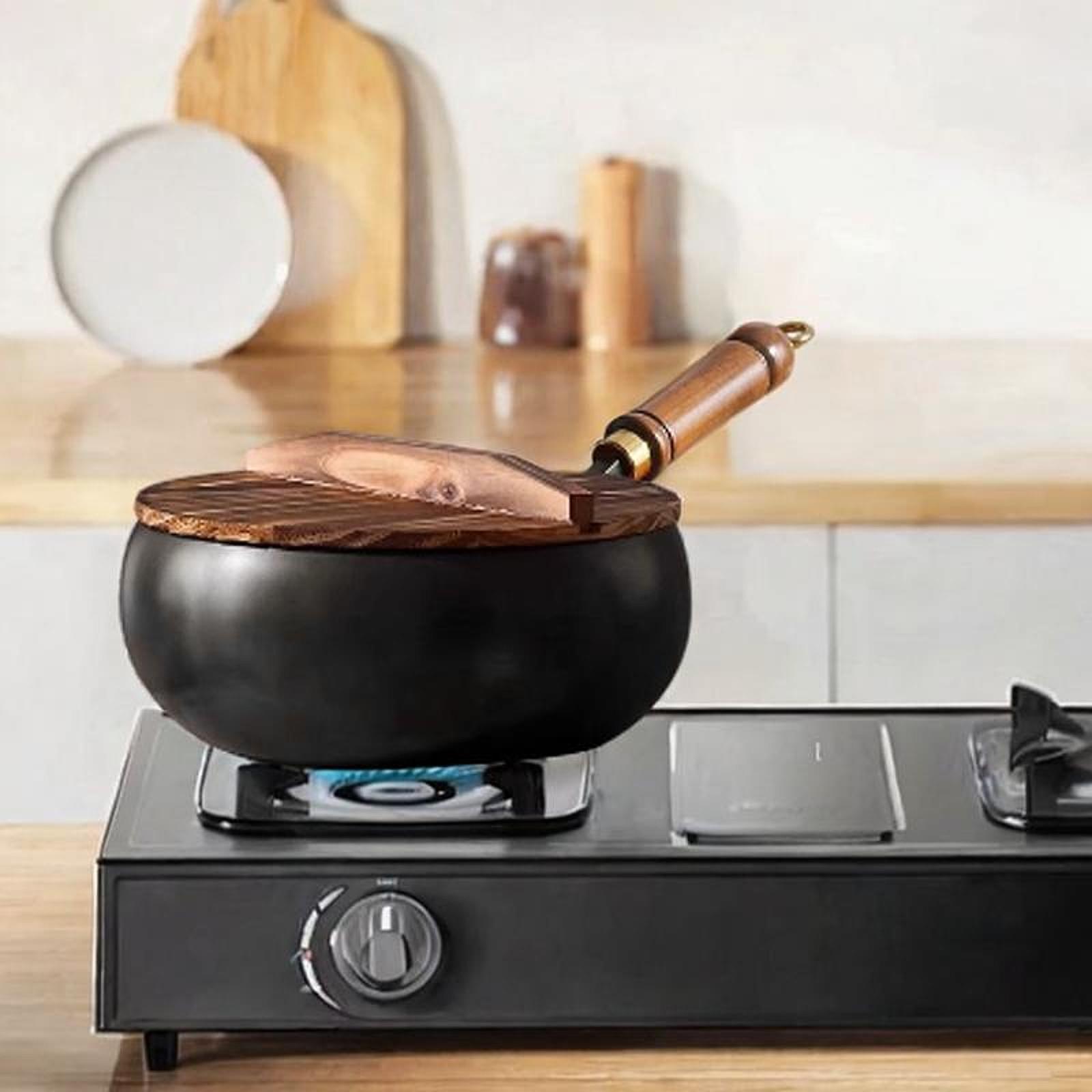 Non Coated Wok Chinese Wok Woo - Camping Cooking Cast Iron 评论和价格