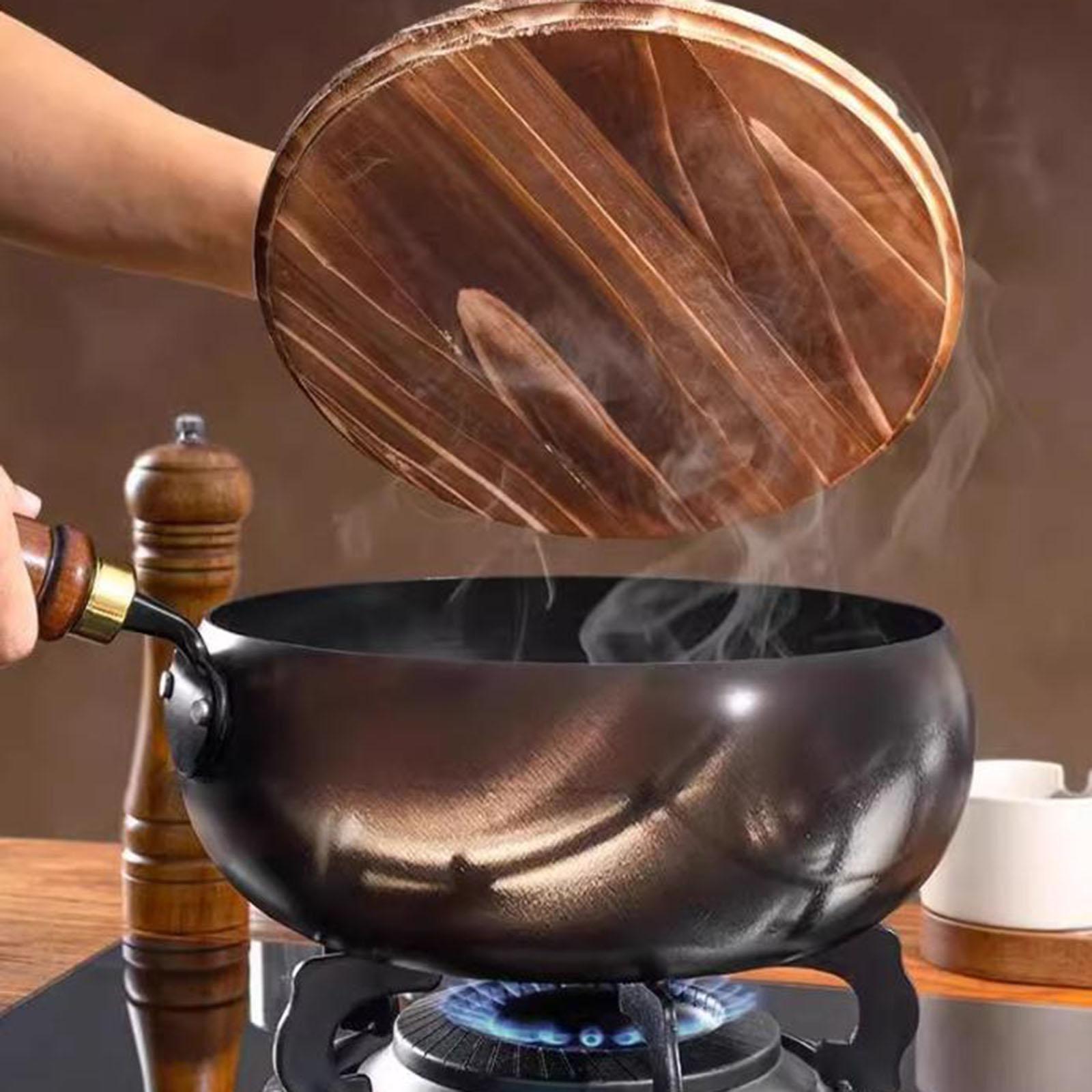 Non Coated Wok Chinese Wok Woo - Camping Cooking Cast Iron 评论和价格