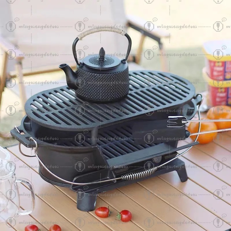 Cast Iron Charcoal Grill Non C - Camping Cooking Cast Iron 评论和价格