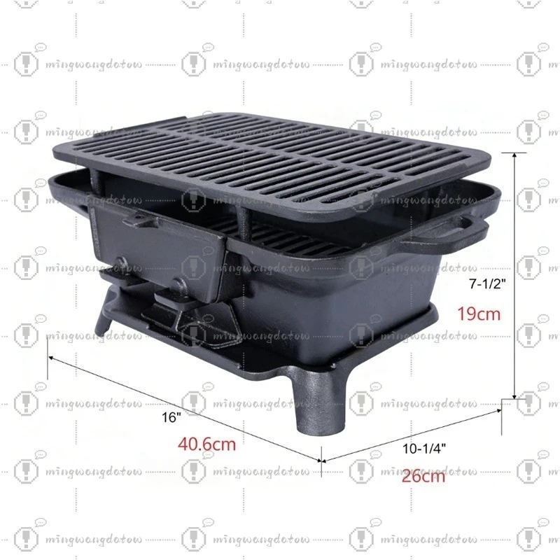 Cast Iron Charcoal Grill Non C - Camping Cooking Cast Iron 评论和价格