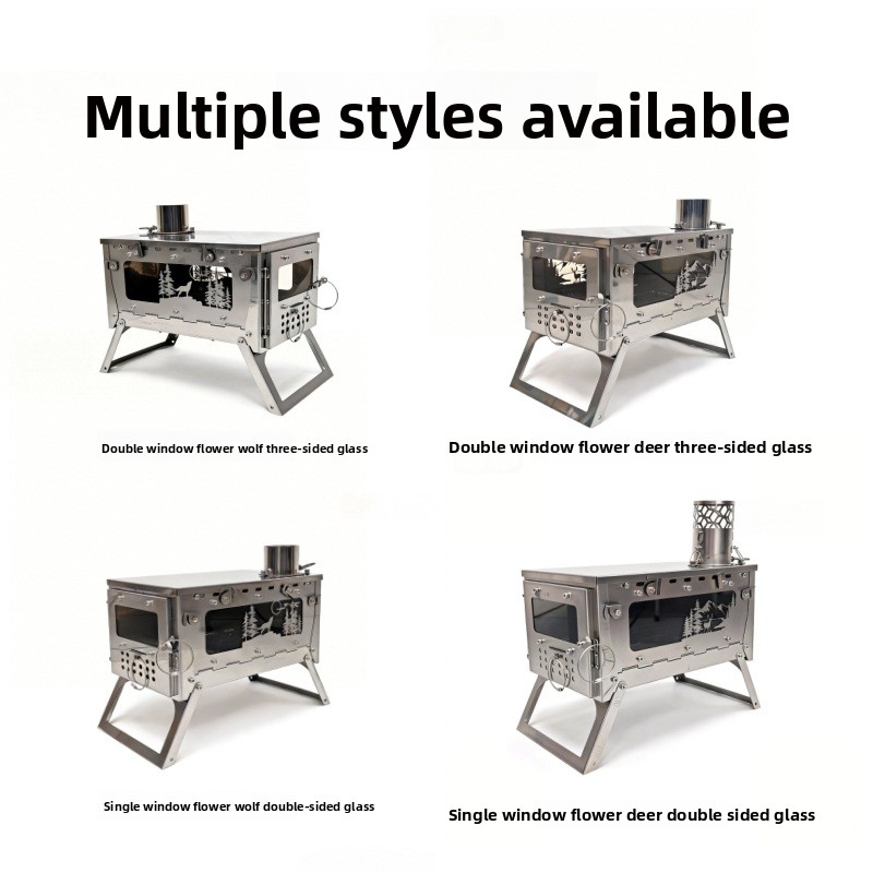 Stainless Steel Foldable Porta - Camping Cooking Wood Stove 评论和价格