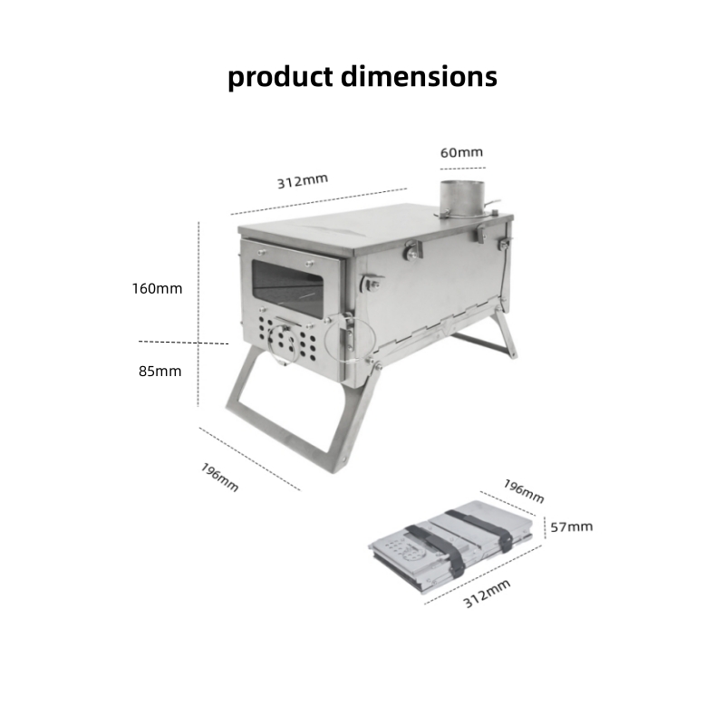 Folding Wood Stove, Stainless  - Camping Cooking Wood Stove 评论和价格
