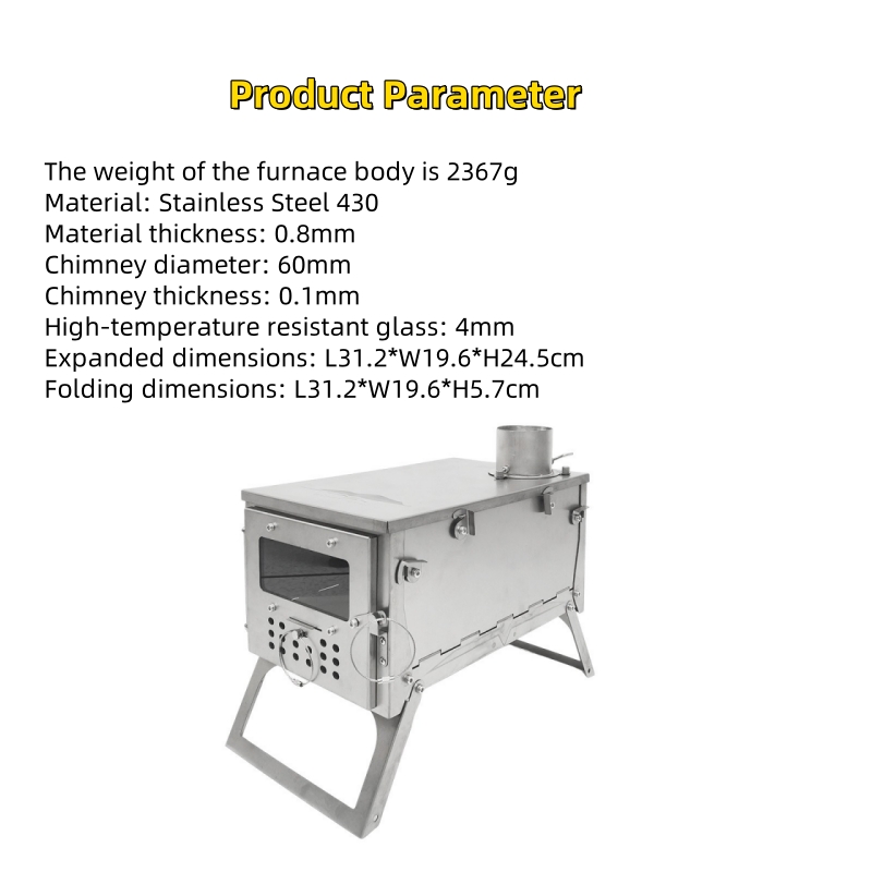 Folding Wood Stove, Stainless  - Camping Cooking Wood Stove 评论和价格
