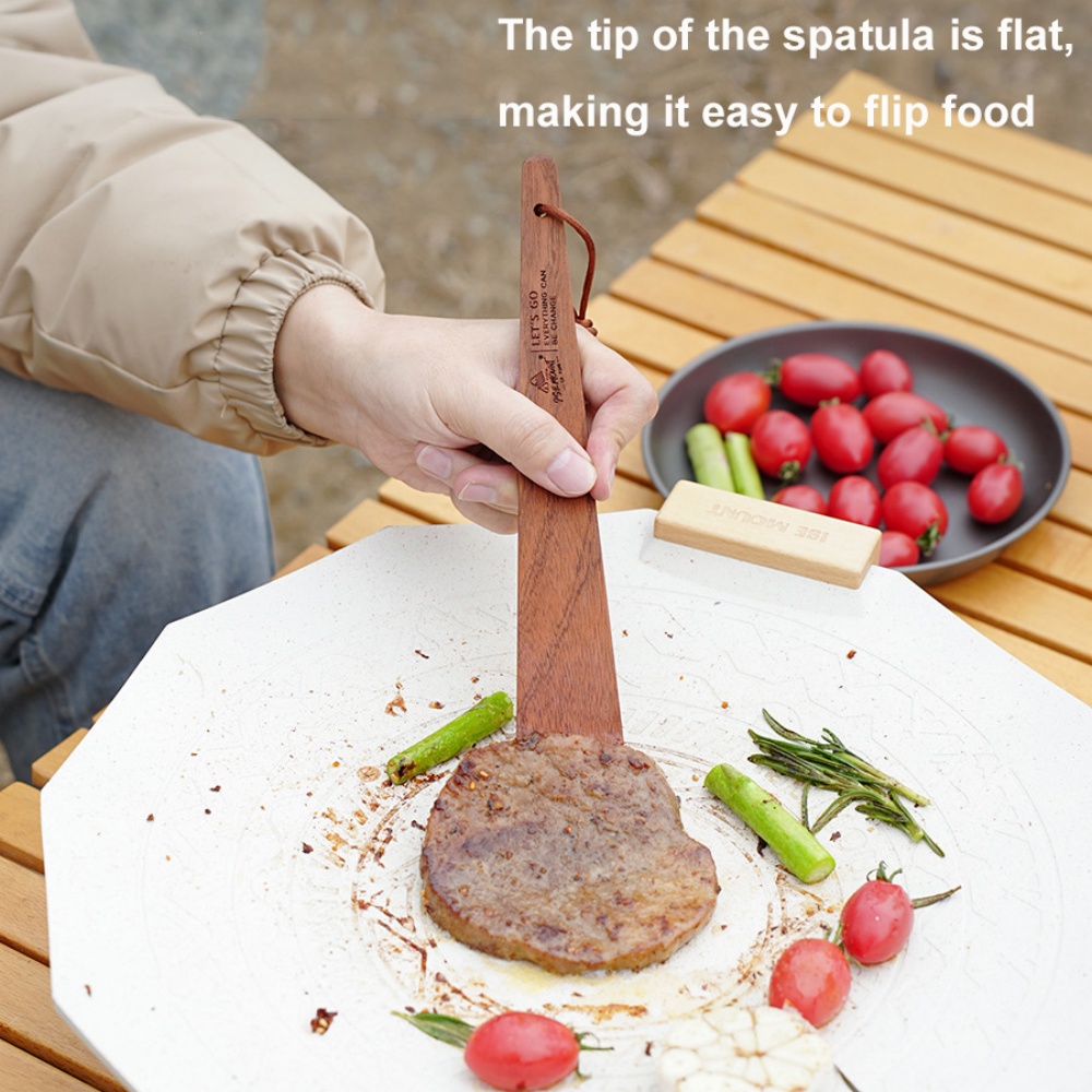 Outdoor Camping Wooden Spatula - Camping Cooking Roll 评论和价格
