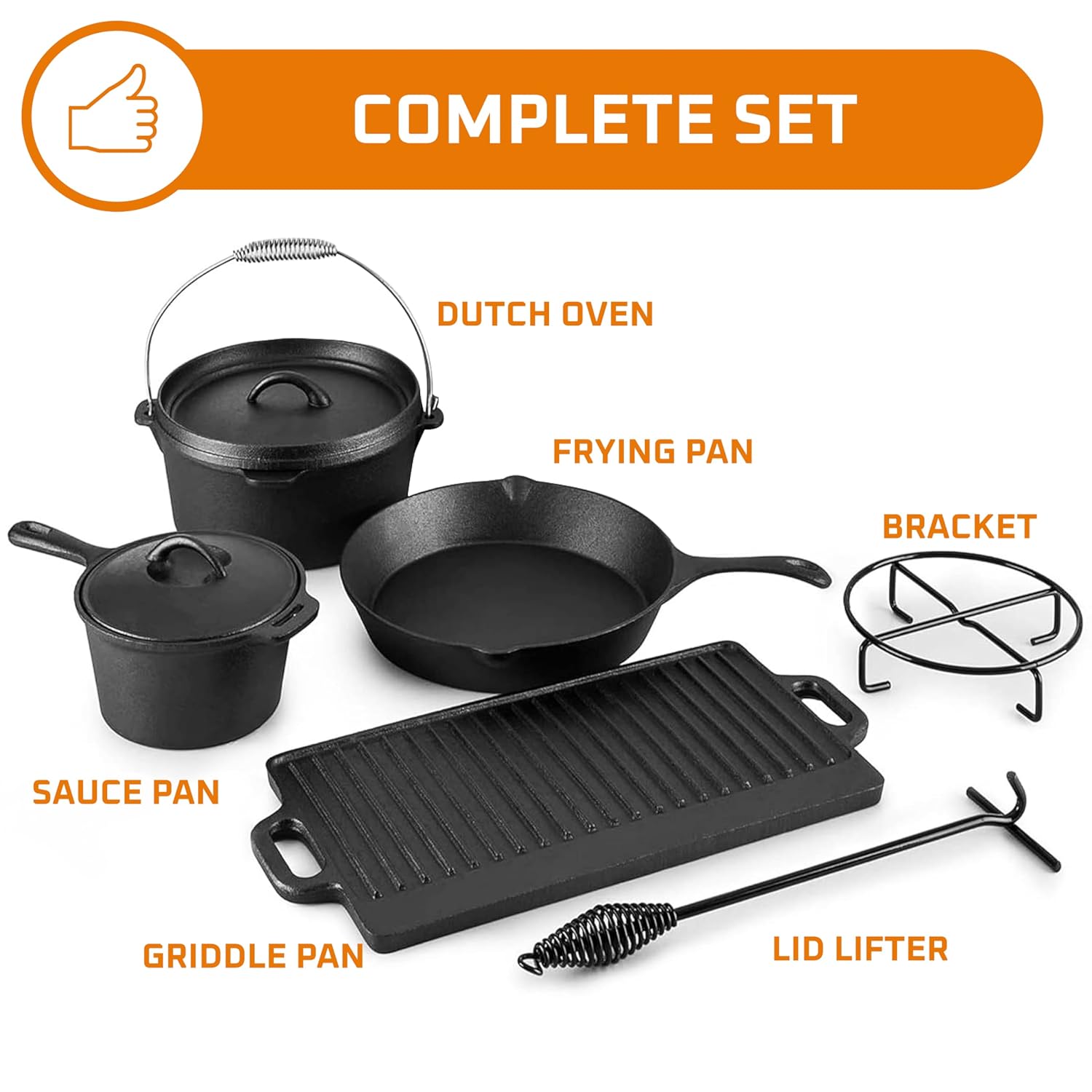 Camping Cooking Set Of 7. Pre  - Camping Cooking Cast Iron 评论和价格