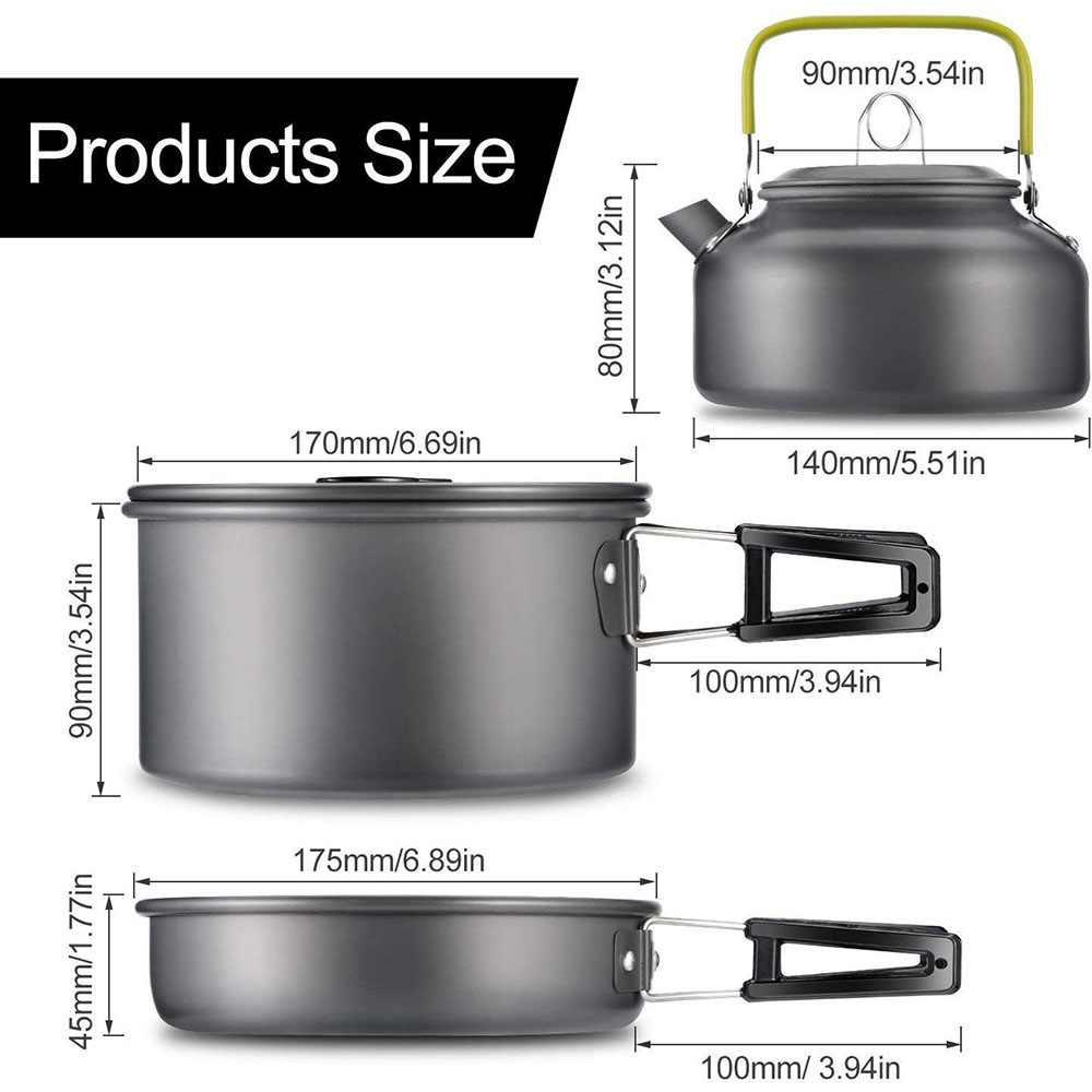Outdoor Camping Cookware Set M - Camping Cooking Utilities 评论和价格