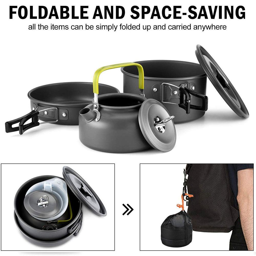 Outdoor Camping Cookware Set M - Camping Cooking Utilities 评论和价格