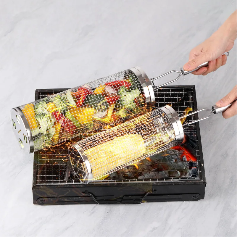 Stainless Steel Rolling Grill  - Camping Cooking Roll 评论和价格