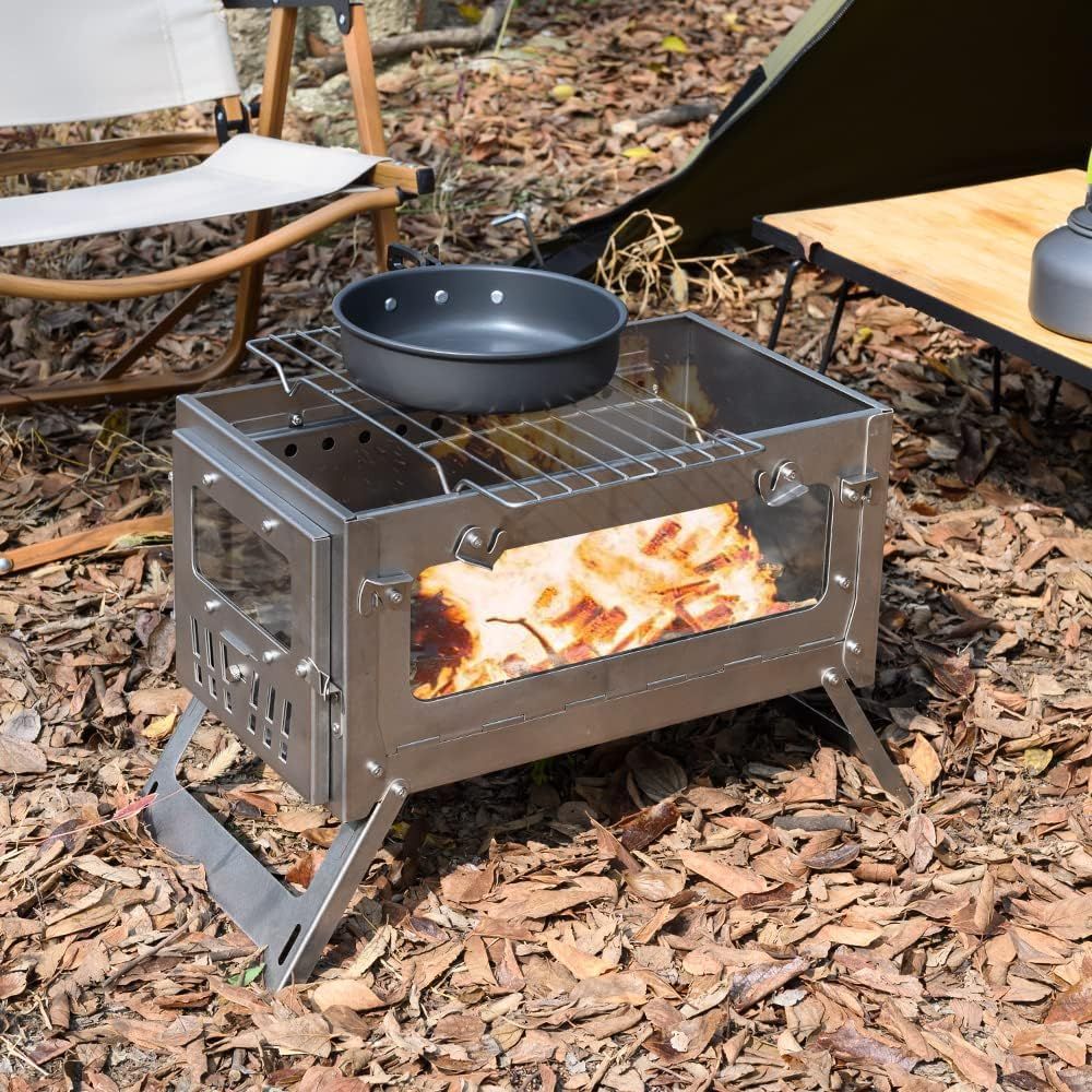 Stainless Steel Portable Tent  - Camping Cooking Cast Iron 评论和价格
